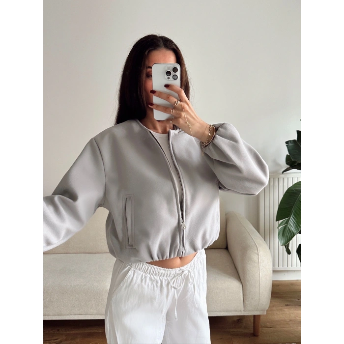 ZR Bomber Kaşe Ceket - GRİ