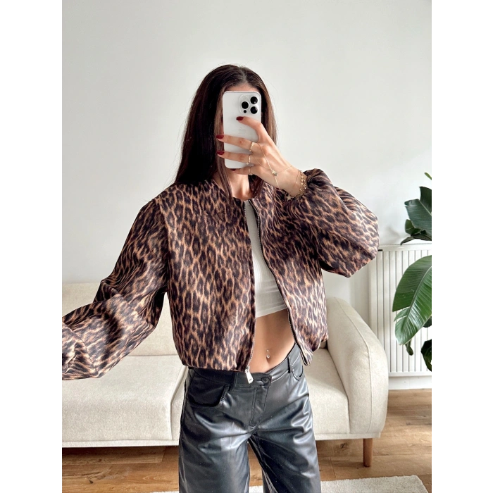 ZR Bomber Kaşe Ceket - LEOPAR