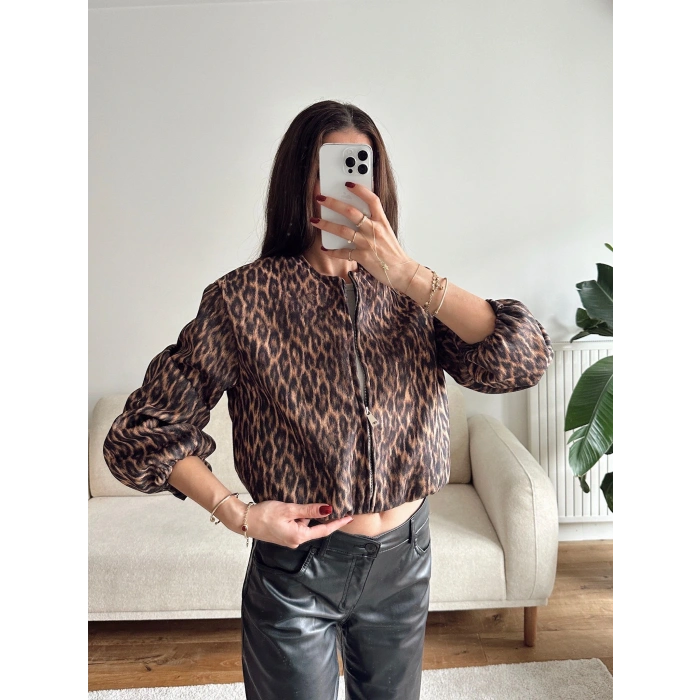 ZR Bomber Kaşe Ceket - LEOPAR