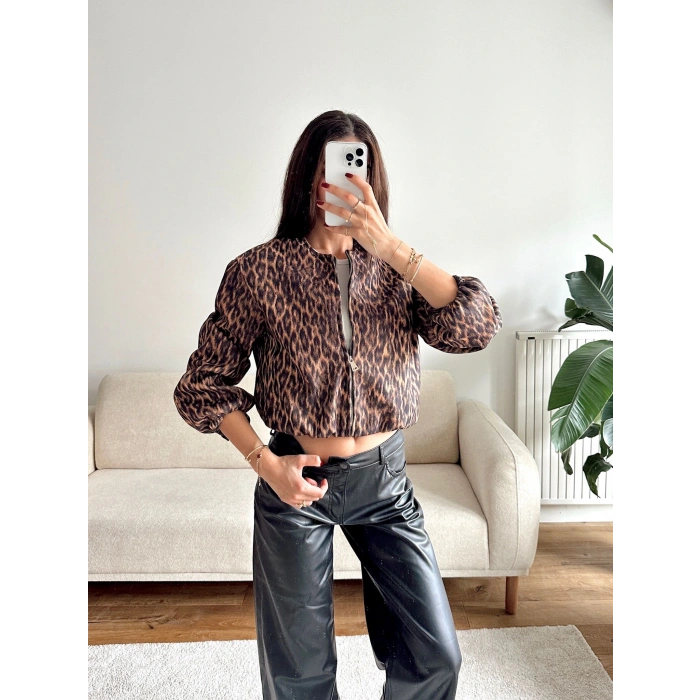 ZR Bomber Kaşe Ceket - LEOPAR