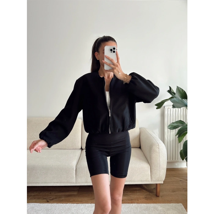ZR Bomber Kaşe Ceket - SİYAH