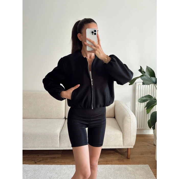 ZR Bomber Kaşe Ceket - SİYAH