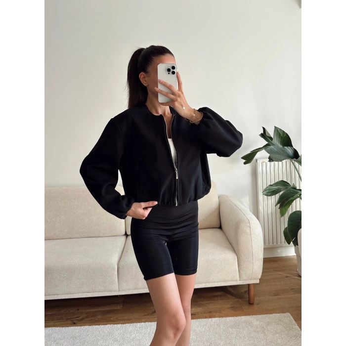 ZR Bomber Kaşe Ceket - SİYAH