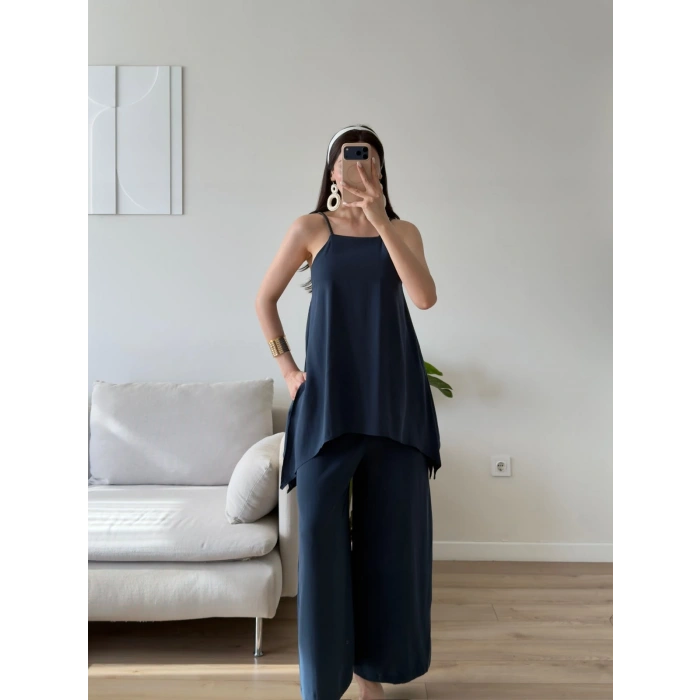 ZR Premium Askılı Tulum - LACİVERT
