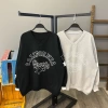 California V Yaka Oversize Sweat-SİYAH