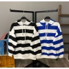 Çizgili Oversize Sweatshirt-SİYAHBEYAZ