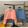 Crop Sweatshirt-PEMBE