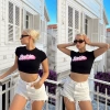 Barbie Crop T-shirt - SİYAH