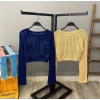 Ajurlu Crop Triko - LACİVERT