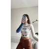 Kol Detay Aesthetic Crop Bluz