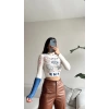 Kol Detay Aesthetic Crop Bluz
