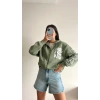 Sırt Baskı Oversize Hırka