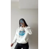 Sırt Baskı Oversize Sweat