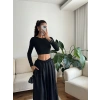 Sırt Dekolte Crop - SİYAH