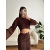 Salaş Crop & Etekli Takım - KAHVE