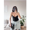 Askılı Basic Bodysuit - SİYAH