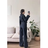 Çift Fermuarlı Denim Takım