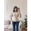 Sırt Bağcıklı Oversize Tshirt - BEJ