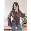 Kuşaklı Modal Gömlek - KAHVE