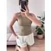 Omuz Aksesuar Halter Crop - YEŞİL