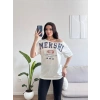 Kayık Yaka Mershi Tshirt - BEYAZ