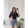 Bel Bağlamalı Modal Crop - KAHVE