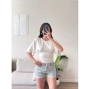 Bel Bağlamalı Modal Crop - BEYAZ
