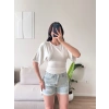 Bel Bağlamalı Modal Crop - BEYAZ