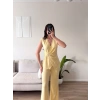 Kruvaze Tokalı Modal İkili Takım - SARI