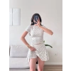 Puantiyeli Şort Etekli Takım