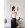 Askılı Güpürlü Bodysuit - BEYAZ