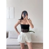 Askılı Güpürlü Bodysuit - SİYAH