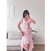 Volanlı Dantel İkili Takım - PEMBE
