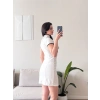 Göğüs Dekolte Premium Elbise - BEYAZ