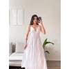 Sırt Çapraz Askılı Elbise - BEYAZ