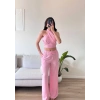 Keten Halter İkili Takım - PEMBE