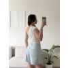 Tek Omuz Kuşaklı Bluz - BEYAZ