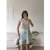 Tek Omuz Kuşaklı Bluz - BEYAZ