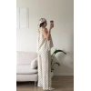 Halter Yaka Puantiyeli Takım - BEJ