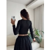 Ara Biyeli Crop - SİYAH