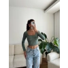 Ara Biyeli Crop - YEŞİL
