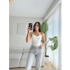 Askılı Bodysuit-BEYAZ