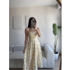Askılı Çiçek Jessica Elbise - SARI