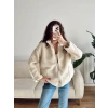 Astarlı Cozy Peluş Ceket - BEJ