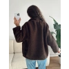 Astarlı Cozy Peluş Ceket - KAHVE