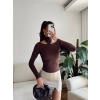 Balıkçı Çift Damla Crop - KAHVE