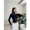 Balıkçı Çift Damla Crop - SİYAH