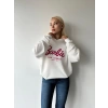 Barbie Los Angeles Unisex Oversize Sweatshirt-BEYAZ