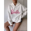 Barbie Unisex Oversize Sweatshirt-BEYAZ