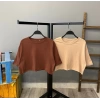 Basic Crop T-shirt-KAHVE